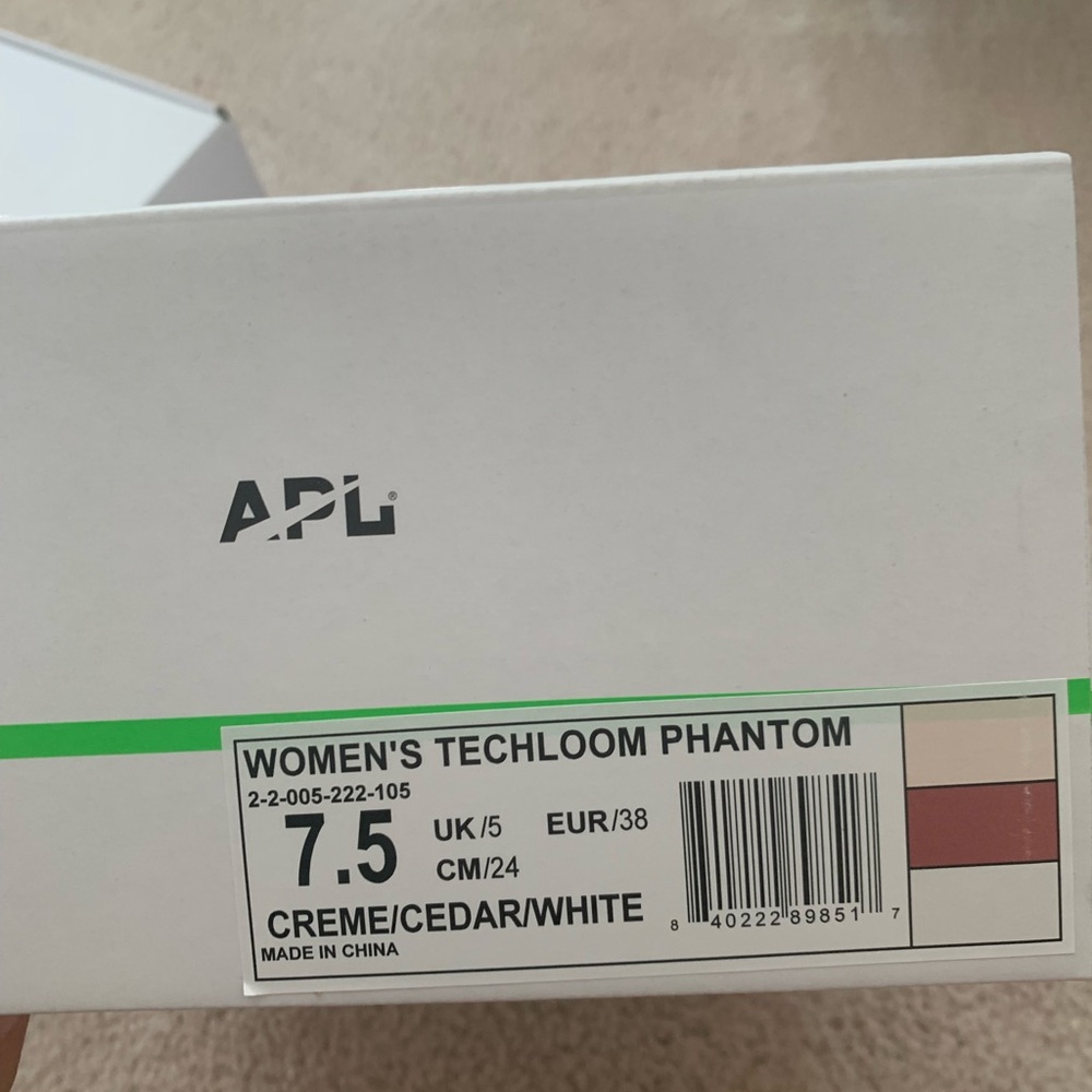 NIB, Women’s techloom phantom,  Creme / Cedar / White, size 7.5 - Picture 9 of 10
